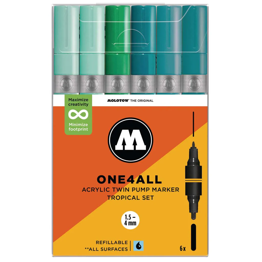 Molotow One4All Acrylic Twin Pump Marker Sets