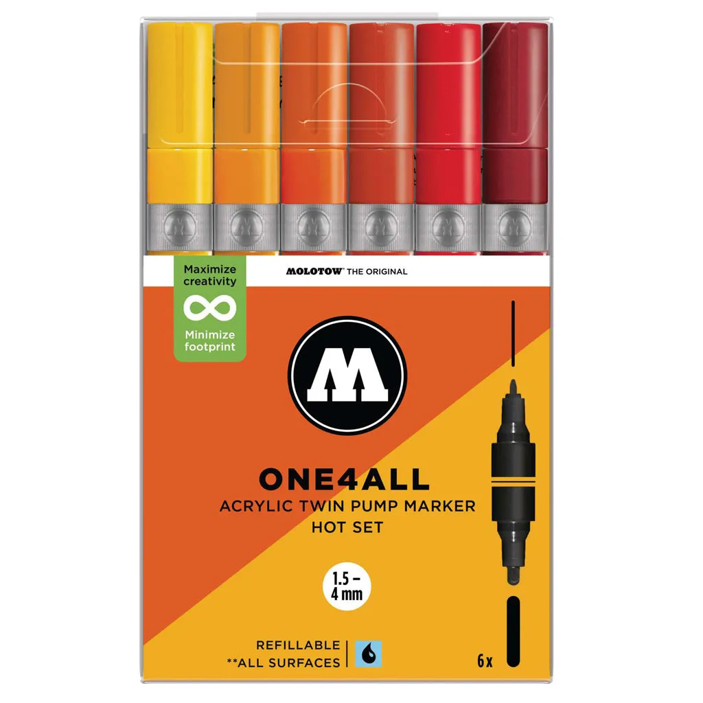 Molotow One4All Acrylic Twin Pump Marker Sets