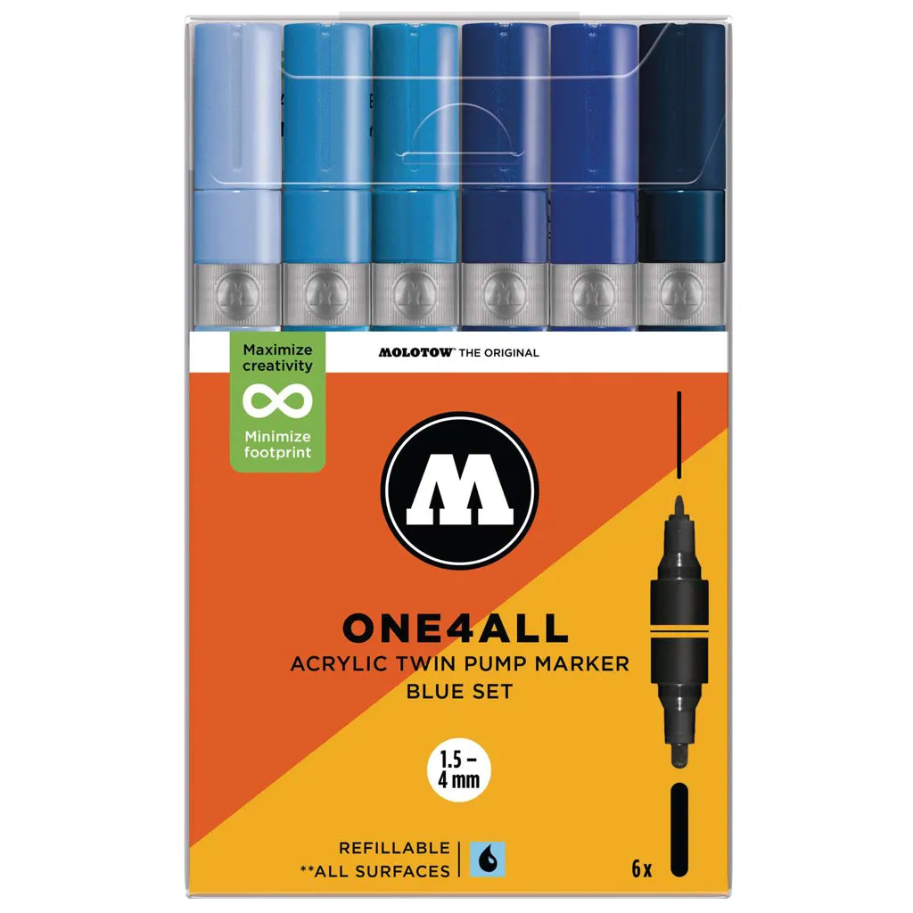 Molotow One4All Acrylic Twin Pump Marker Sets