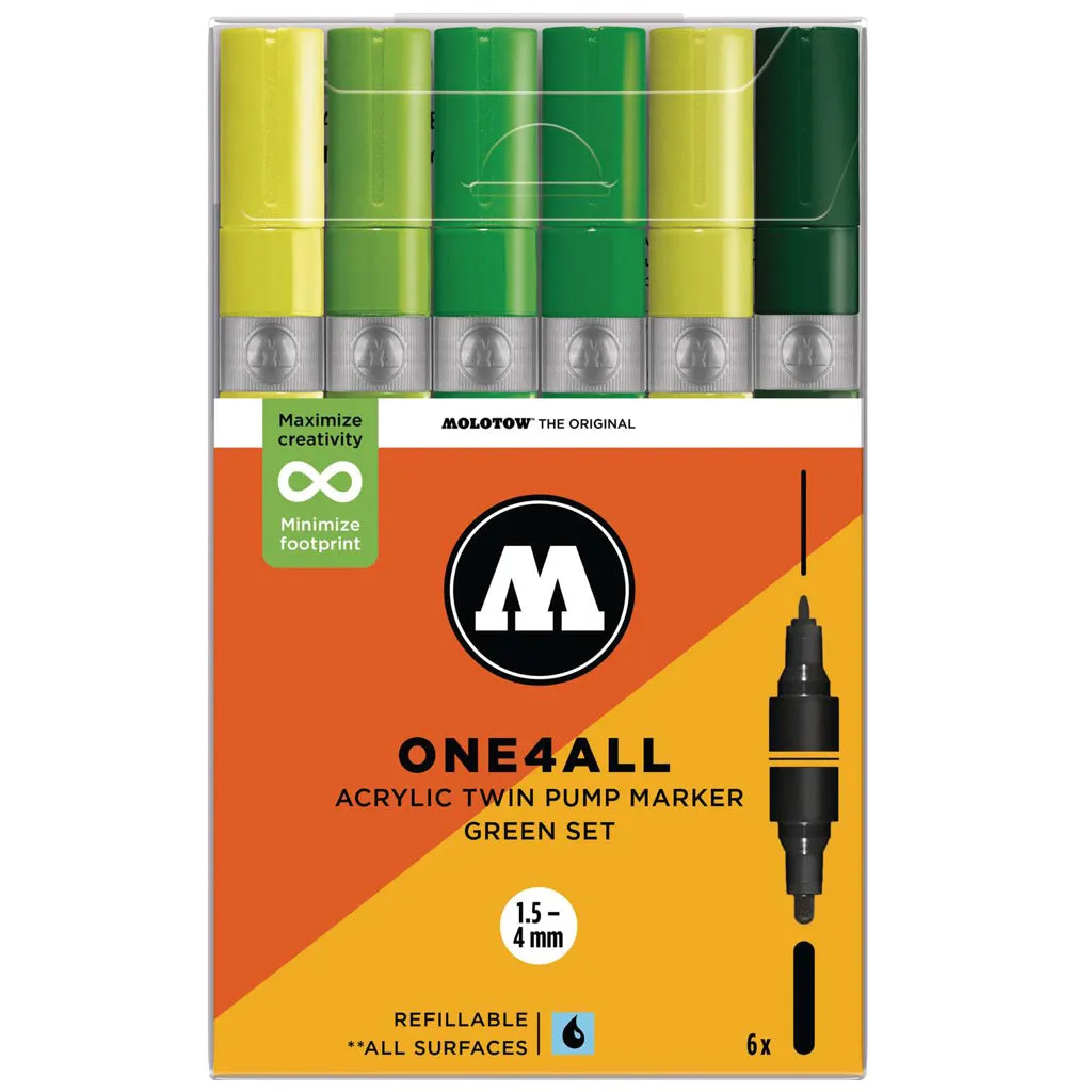 Molotow One4All Acrylic Twin Pump Marker Sets