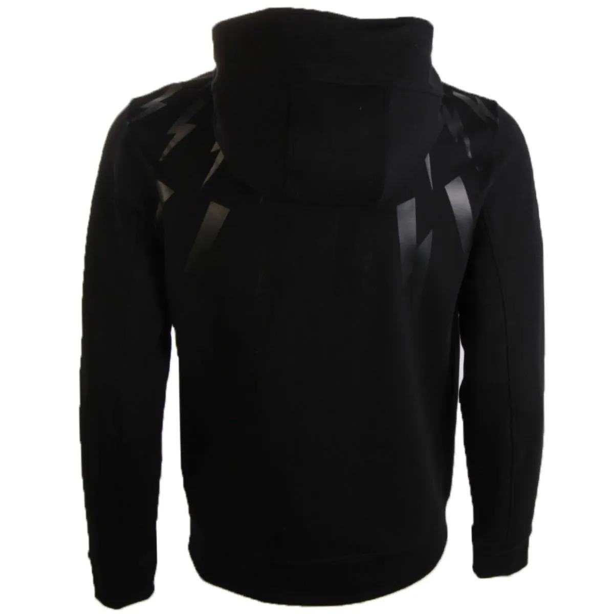 Neil Barrett Black Lightning Bolt Hoodie Zipper