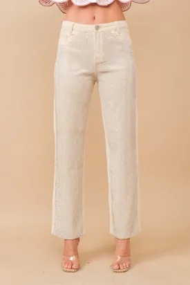 NEW!! Midland High Rise Rhinestone Jeans in Cream