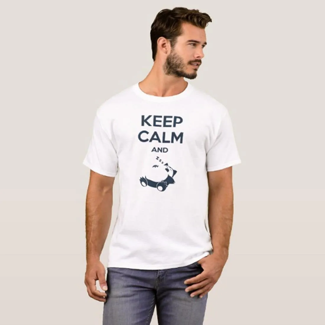 Nutcase Designer Round Neck Men's T-Shirt Wrinkle-Free Poly Cotton Tees - Keep Calm