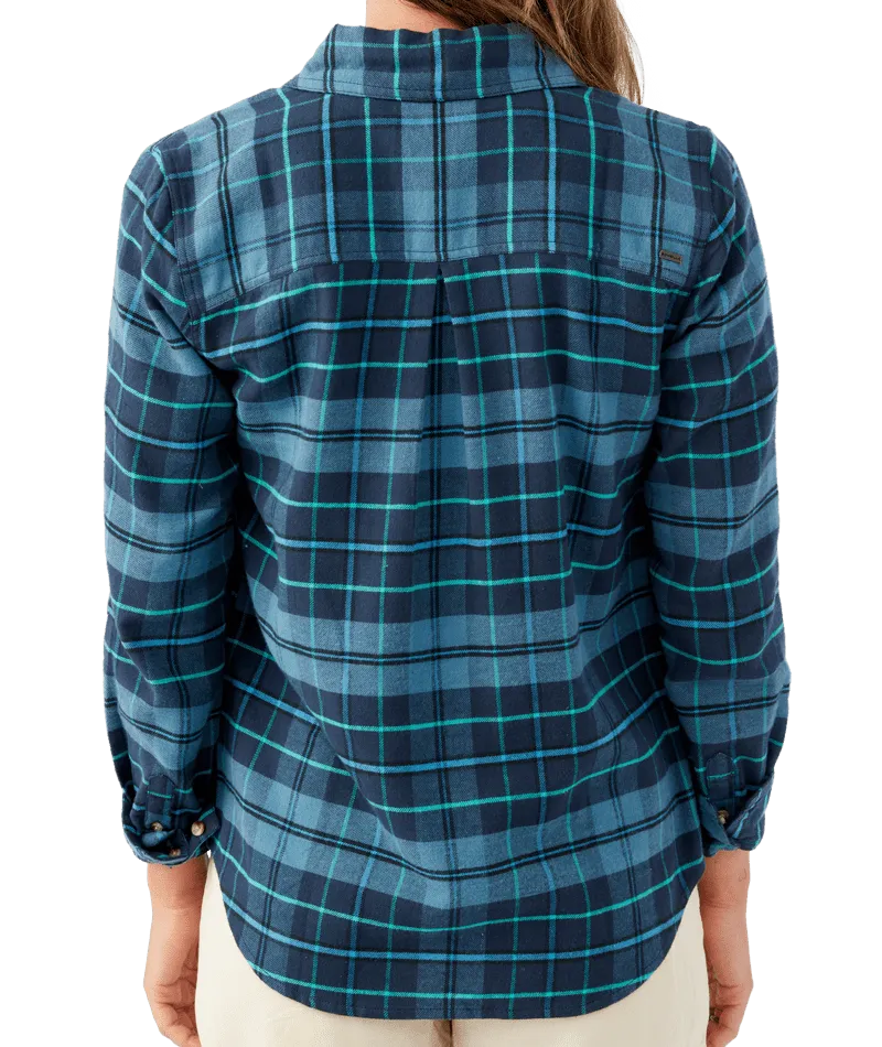 O'Neill Nash Flannel L/S Shirt-Storm Blue