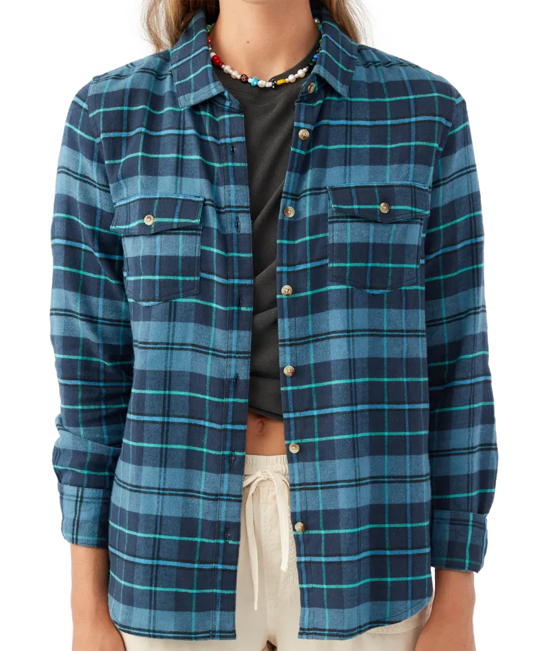 O'Neill Nash Flannel L/S Shirt-Storm Blue