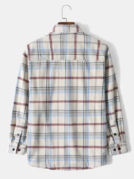 Plato White Plaid Long Sleeve