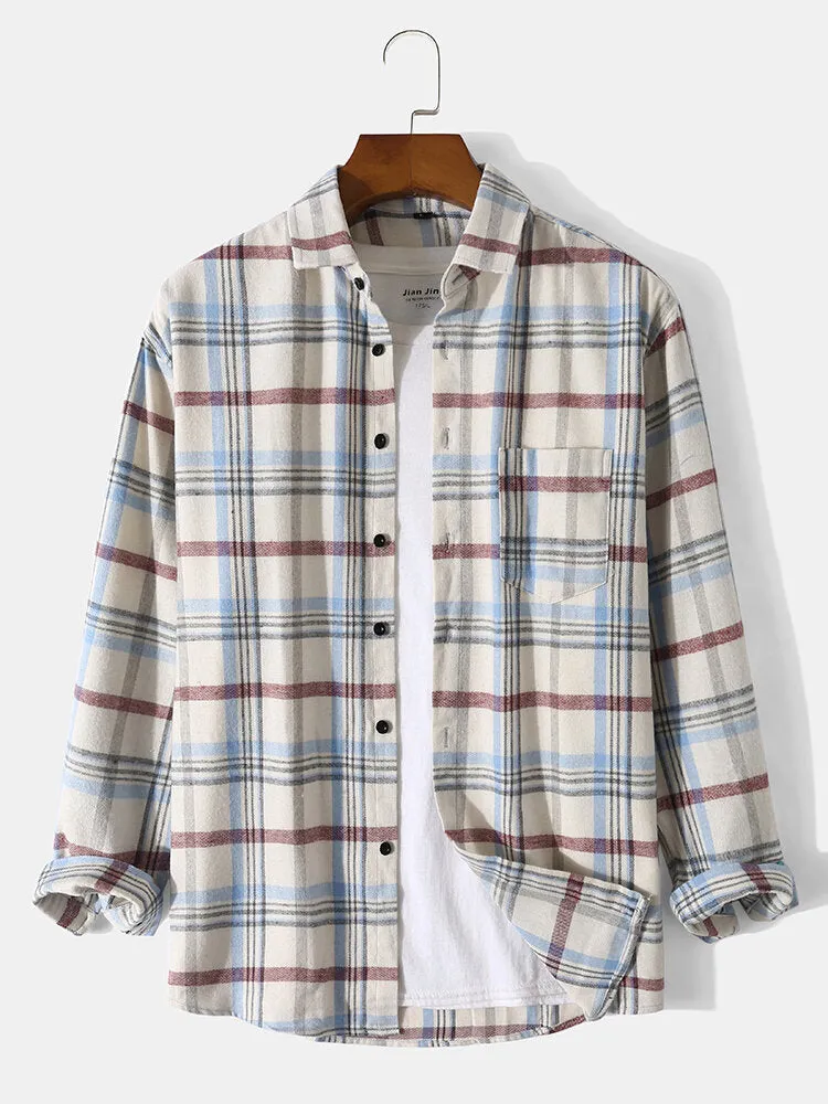 Plato White Plaid Long Sleeve