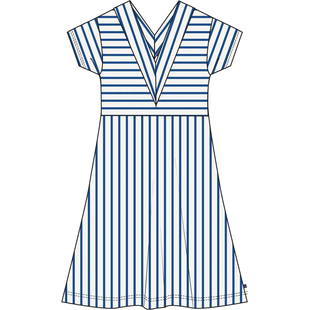 Polly Dress - Pearl / Olympian Blue