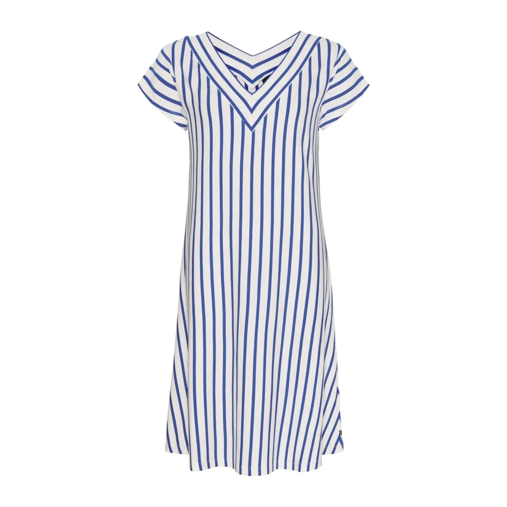 Polly Dress - Pearl / Olympian Blue