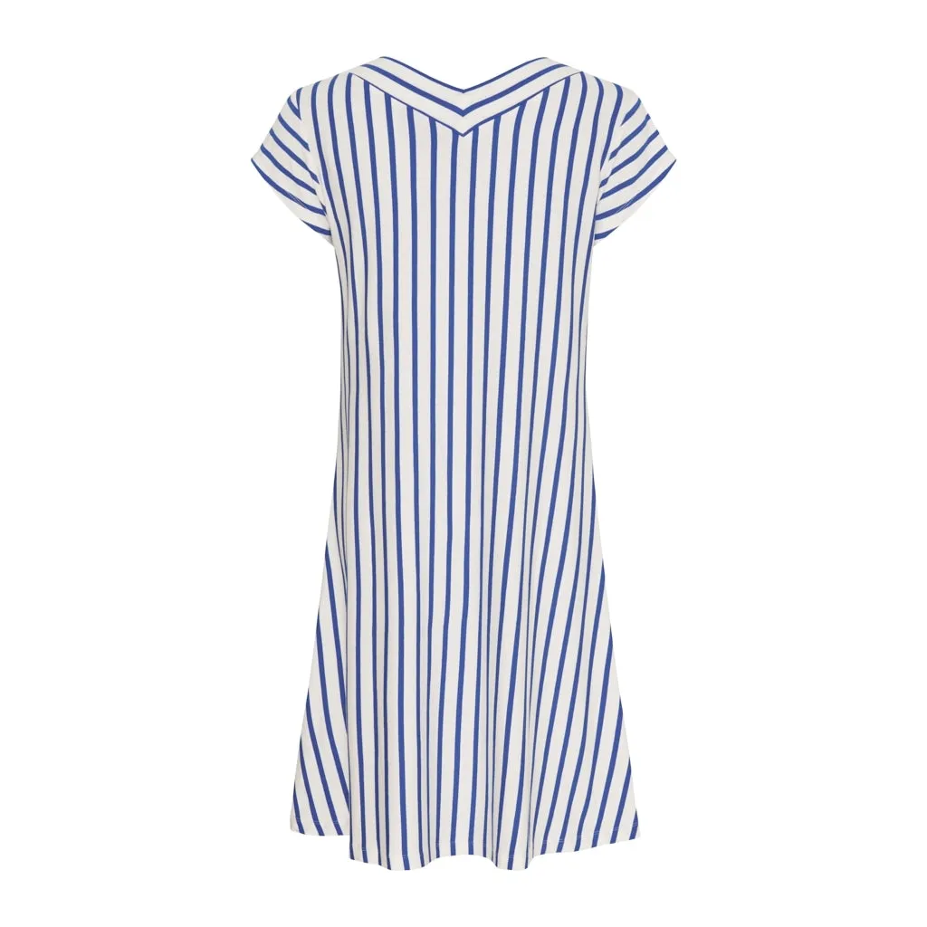 Polly Dress - Pearl / Olympian Blue