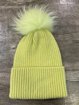 PRE Isabella Fur Pom Hat in Neon