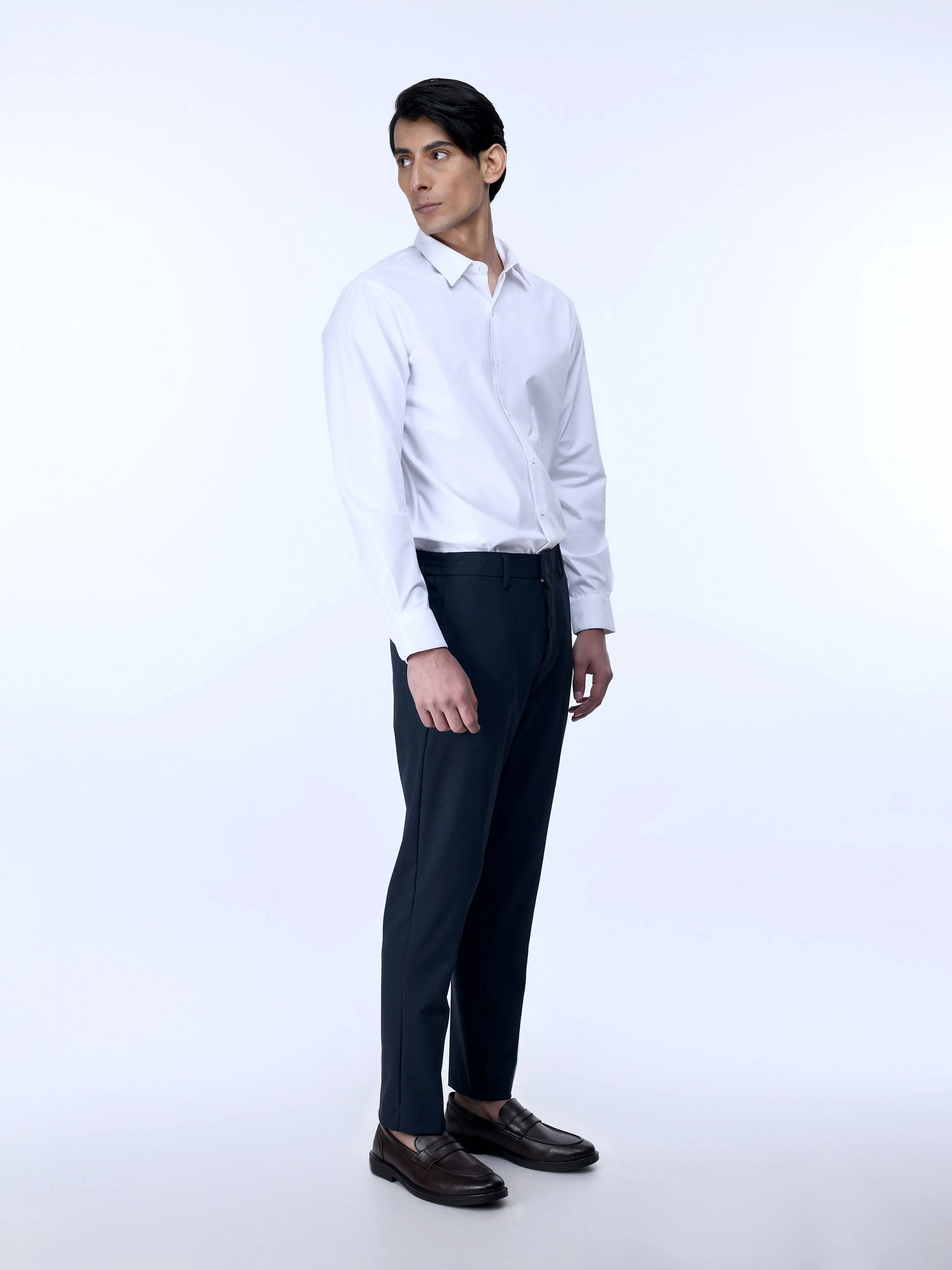 Soft Miracle Navy Tailored Trousers