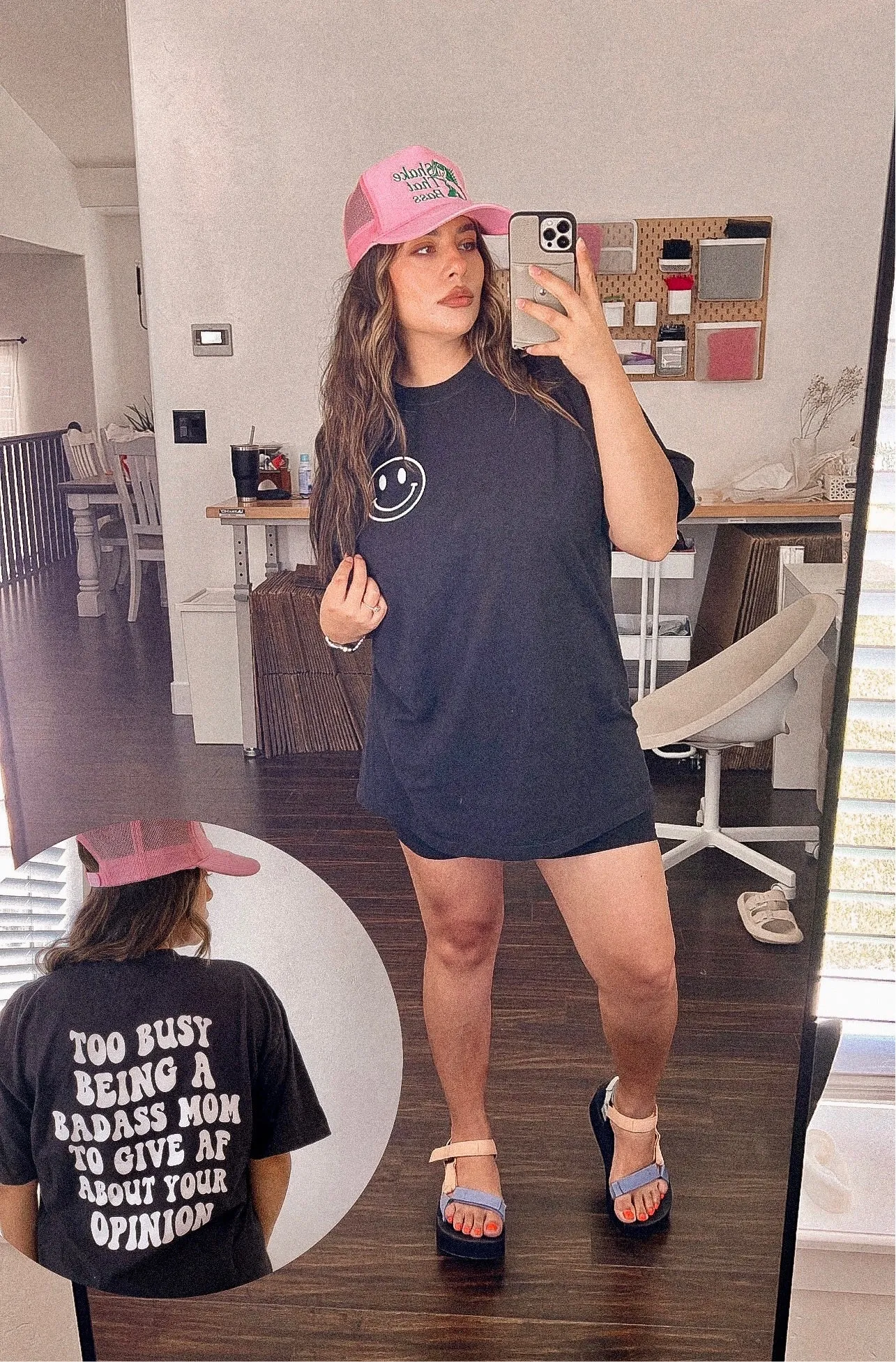 TOO BUSY BEING A BADASS MOM graphic tee