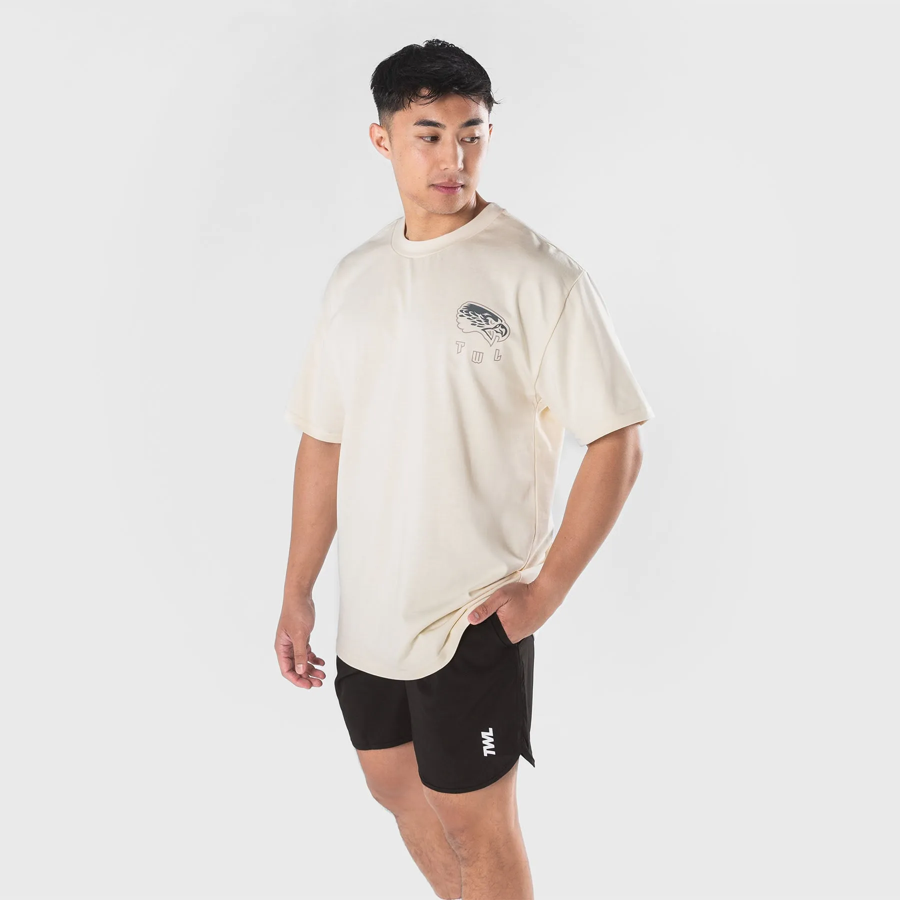 TWL - LIFESTYLE OVERSIZED T-SHIRT - BARBELL CLUB - EAGLE/BONE