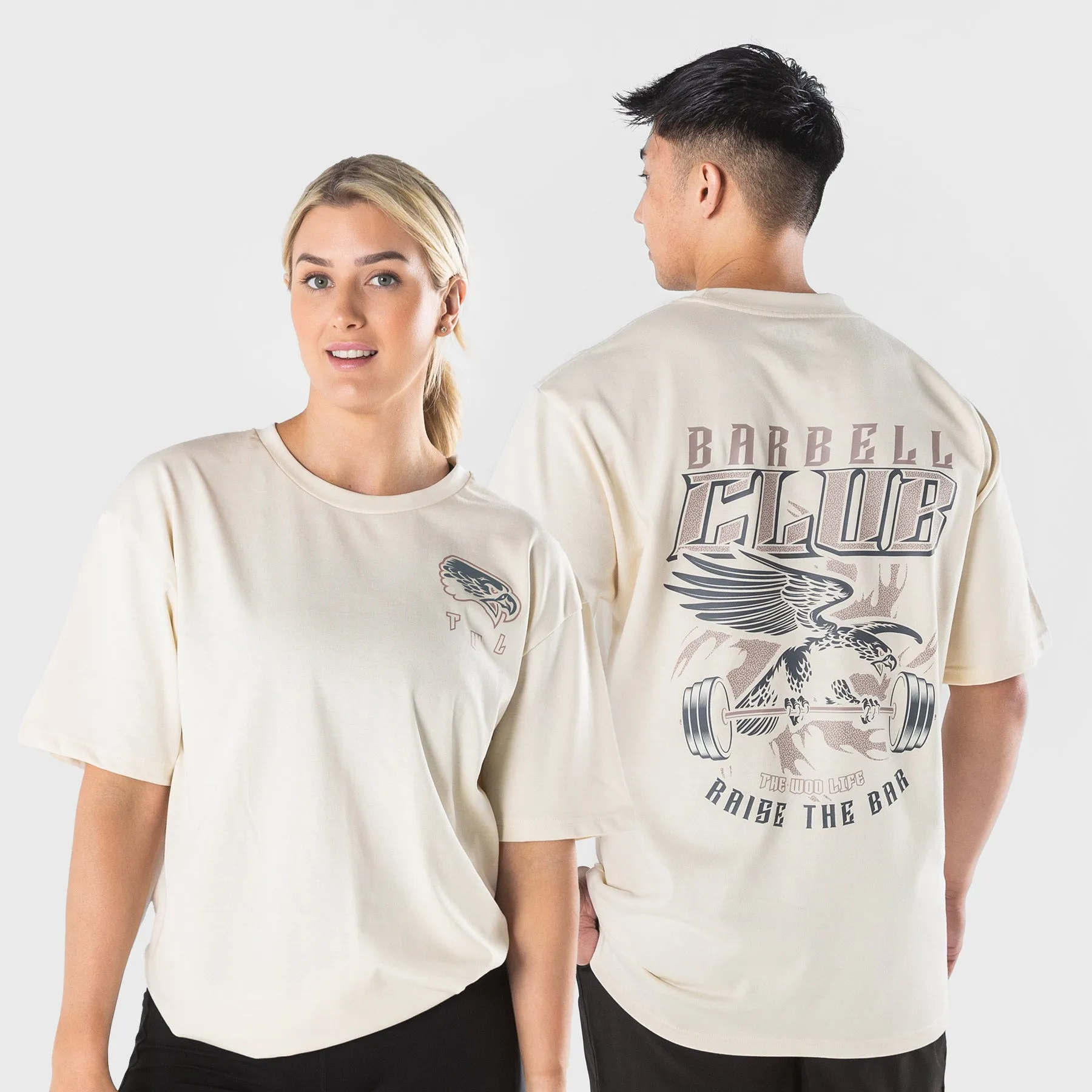 TWL - LIFESTYLE OVERSIZED T-SHIRT - BARBELL CLUB - EAGLE/BONE