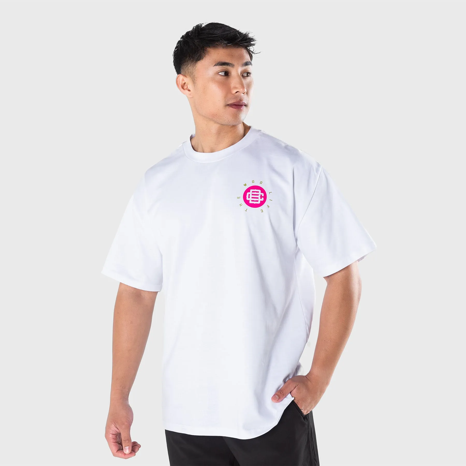 TWL - LIFESTYLE OVERSIZED T-SHIRT  - BARBELL CLUB - VIPER/WHITE