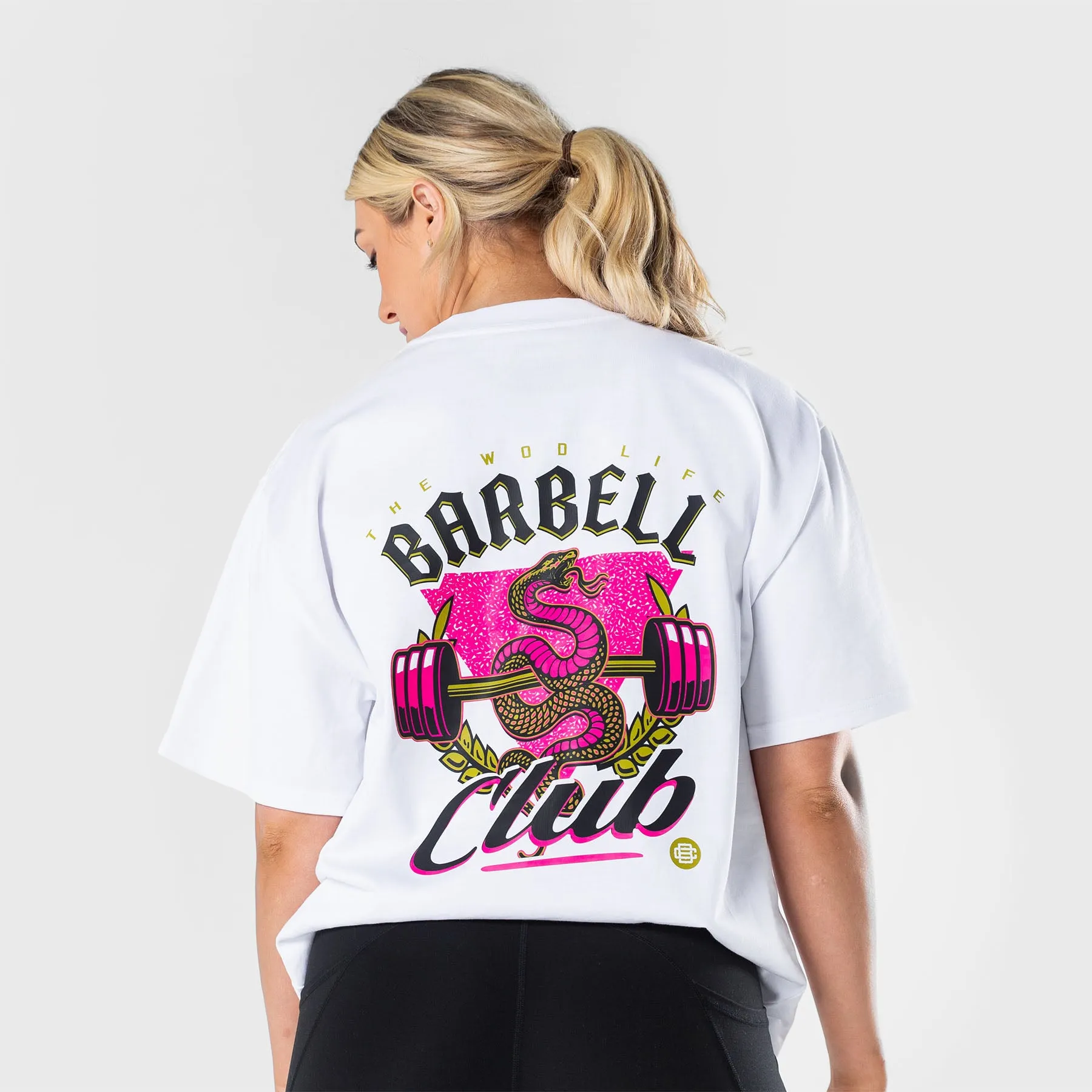 TWL - LIFESTYLE OVERSIZED T-SHIRT  - BARBELL CLUB - VIPER/WHITE