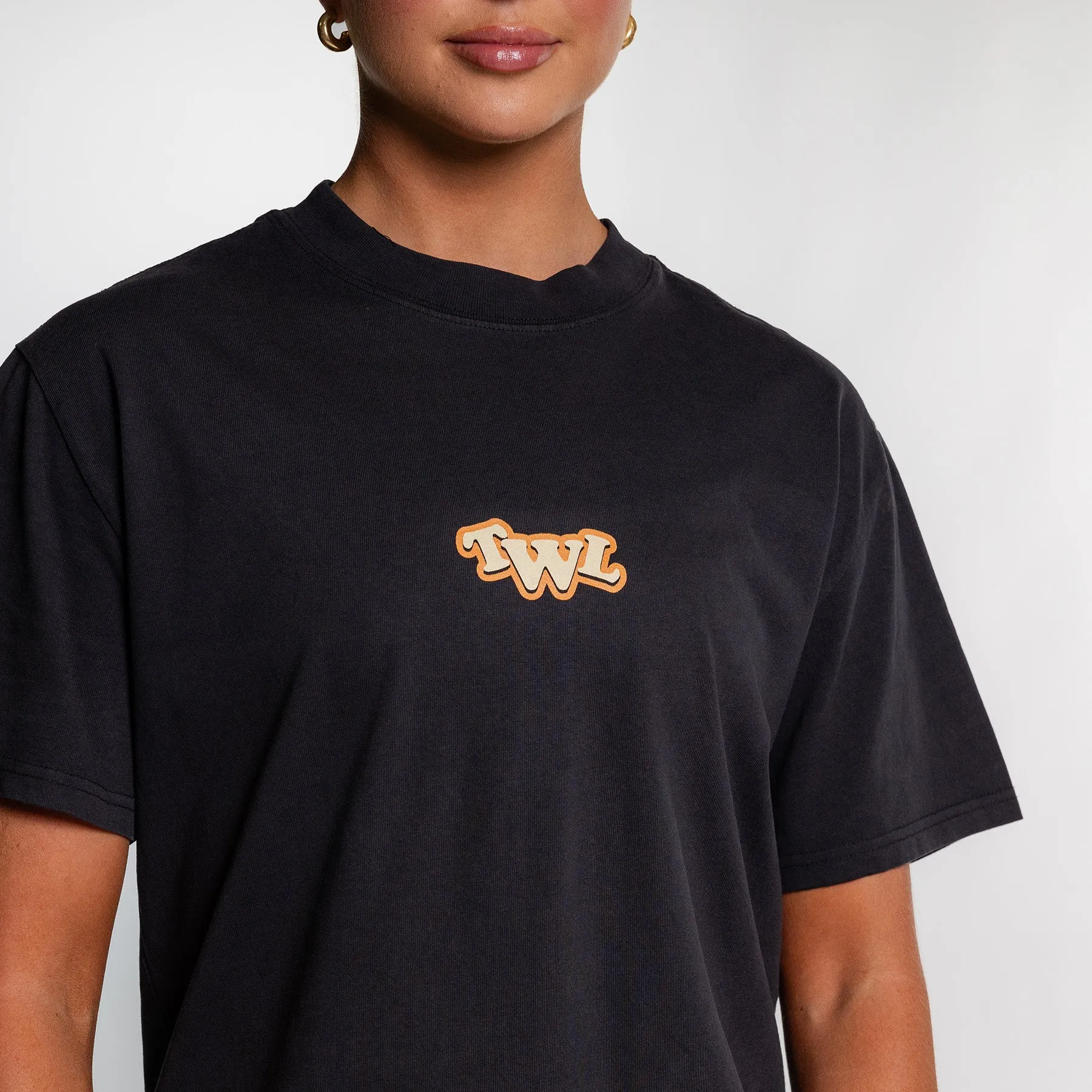 TWL - LIFESTYLE OVERSIZED T-SHIRT - WEIGHT BUFFET - FADED BLACK