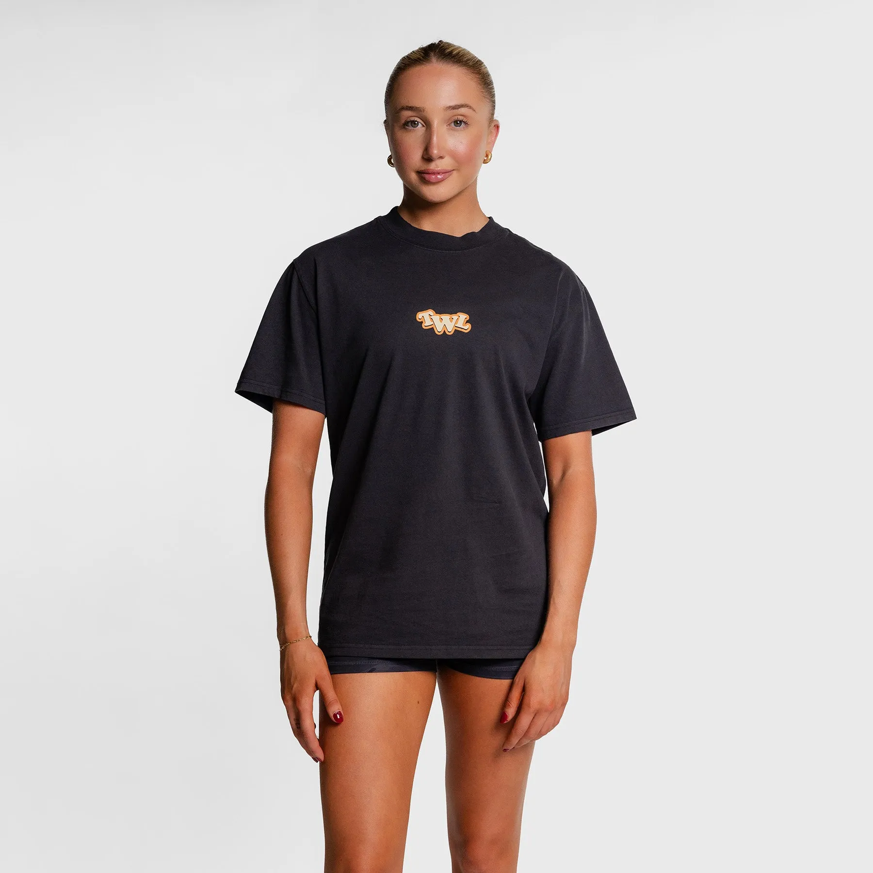 TWL - LIFESTYLE OVERSIZED T-SHIRT - WEIGHT BUFFET - FADED BLACK