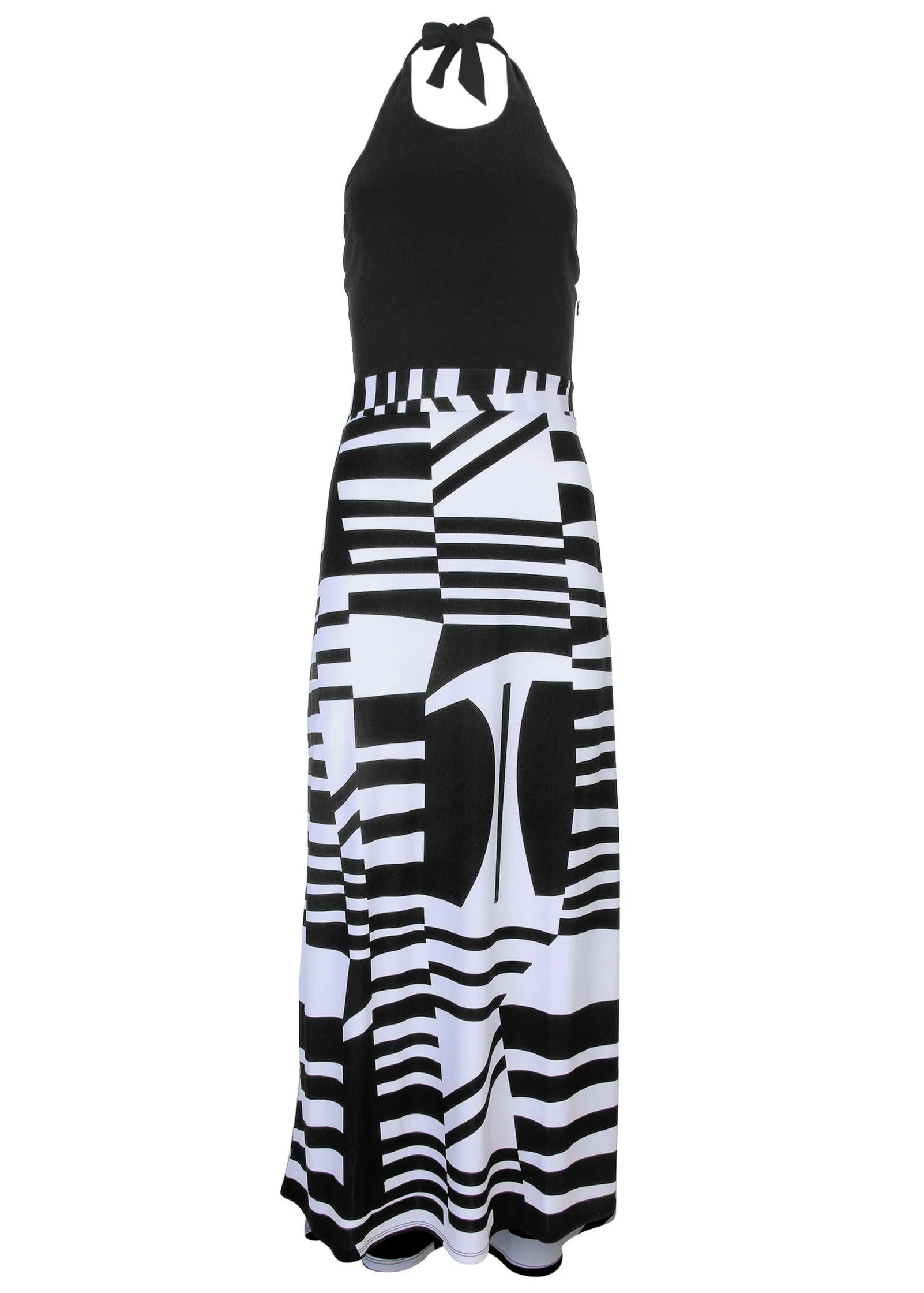 Twofer Maxi Dress - Modern Abstract