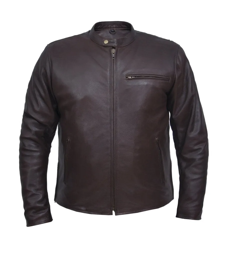 Ultra Soft Mens Distressed Leather Jacket