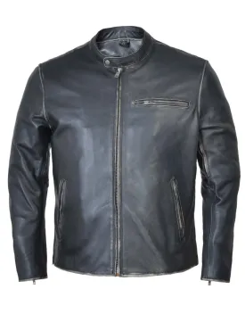 Ultra Soft Mens Distressed Leather Jacket