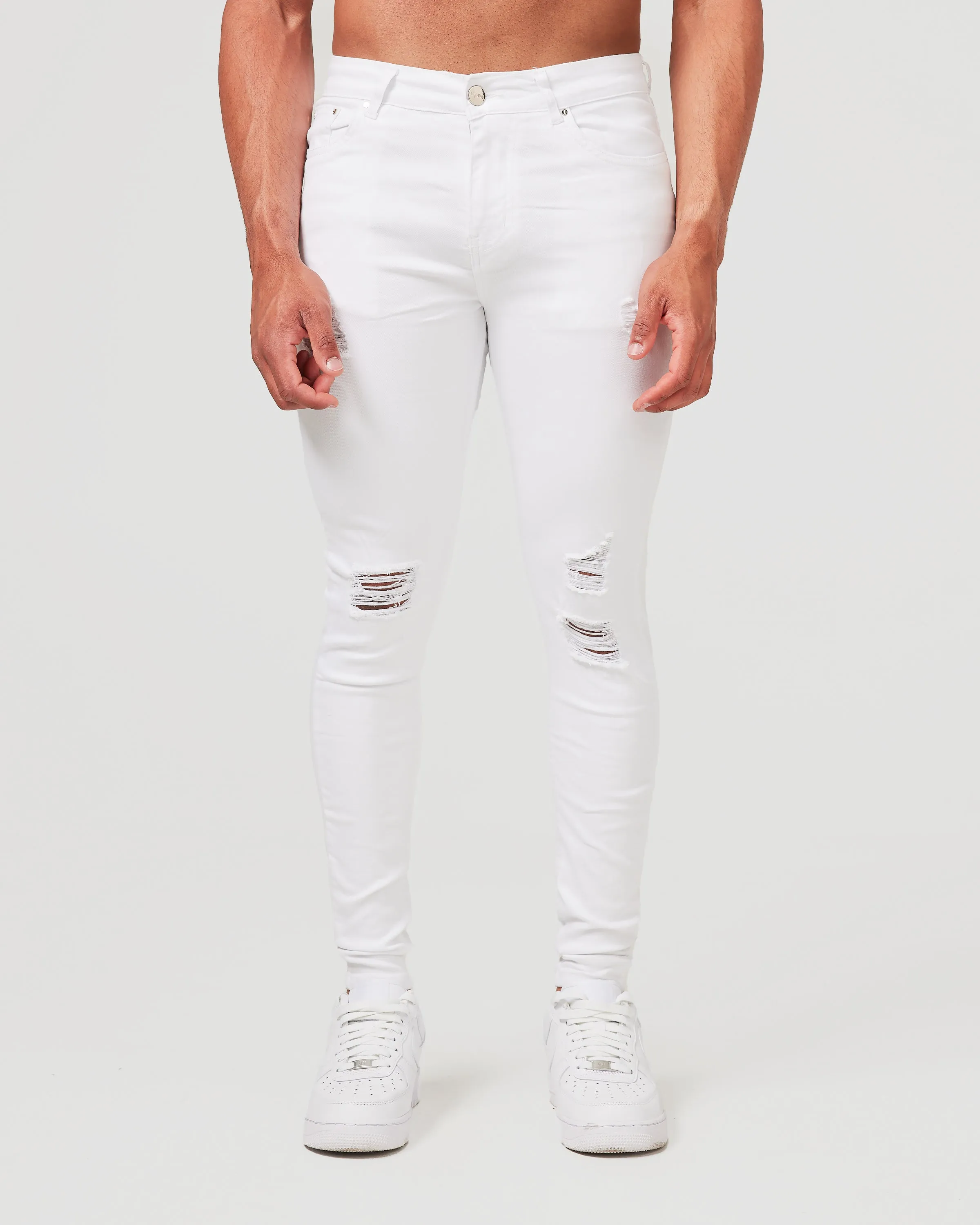 White Ripped Jeans