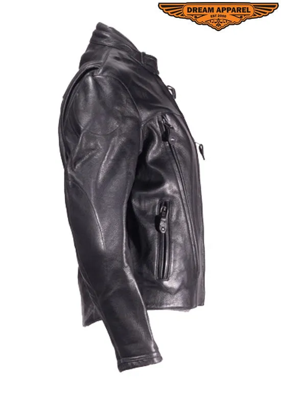 Women's Leather Jacket With Removable Liner