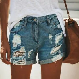 Zipped Tassel Ripped Jeans